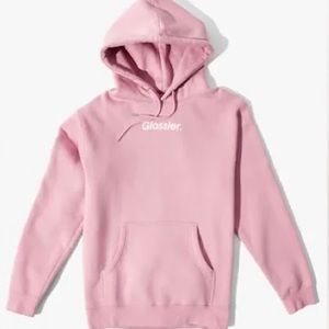 Glossier pink hoodie! Never worn! Perfect condition